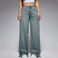 Kvinnors hövmidjade raka jeans