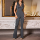 👗 50% RABATT! ✨ Elegant Jumpsuit med Spets, V-ringning & Utsvängda Ben – Romantisk Stil, Bekväm Passform & Perfekt För Festliga Tillfällen 💃
