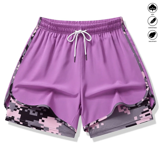 🏃‍♀️ 50% RABATT 🔥 | 2-i-1 Sportshorts – Andningsbart & Kamouflagefoder