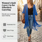👗🌿 50 % RABATT! Stickad damkofta med knäppning fram – i luftigt, genombrutet stickat tyg med fransar i nederkanten. Figursydd modell med vackert fall. Passar perfekt till badkläder eller jeans.🌊✨