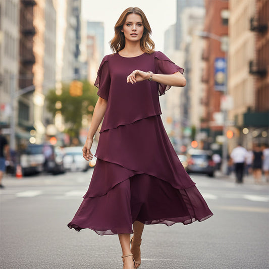 👗 57% RABATT! ✨ Volangklänning med Fjärilsärmar – Ledig Passform, Elegant Design & Perfekt För Varma Dagar 🌸