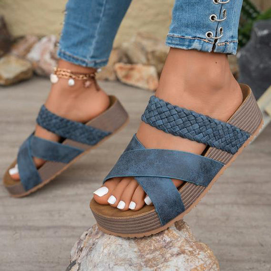 👡 50% RABATT ☀️ | Kilklackssandaler – Dubbla Remmar & Plattform