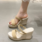 👡 50% RABATT NU! 💃 Kvinnors Plattform Kilklack Sandaler – 10cm Kilklack, Konvertibla Remmar & Halksäker Yttersula ✨
