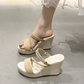 👡 50% RABATT NU! 💃 Kvinnors Plattform Kilklack Sandaler – 10cm Kilklack, Konvertibla Remmar & Halksäker Yttersula ✨