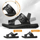 👞 50% RABATT! 🔥 Sandaler för män i koskinn med dubbla användningsområden och ventilerande hål – Andningsbara, halkfria & perfekta för strand eller vardagsbruk ☀️