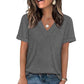 👚 50% RABATT! 🌸 Dam V-ringad Kortärmad Casual T-shirt – Andningsbar, Lätt & Perfekt För En Avslappnad Sommarlook ☀️