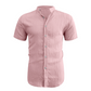 👕 50% RABATT! ☀️ Somrig kortärmad herrskjorta med ståkrage – Bekväm, andningsbar & perfekt för varma sommardagar 🔥