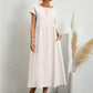 👗 60% RABATT NU! 🌸 Kvinnors Bomull-Linne Enfärgad Klänning med Fickor – Andningsbar, Smickrande Midja & Lättvikt – Perfekt För Vår & Sommar ☀️