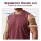 💪 50% RABATT NU! 👕 Herr Vintage Wash Ärmlös Tank Top – Premium Mjukt Tyg, Dynamisk Flexibilitet & Ergonomisk Muskelklippning ✨