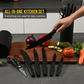 🔪 50% RABATT NU! ✨ Modern 7-i-1 Kökskniv & Sax Set – Komplett 7-delar, Non-Stick Belagd & Ergonomiska PP Handtag – Sleek Svart Design 🖤