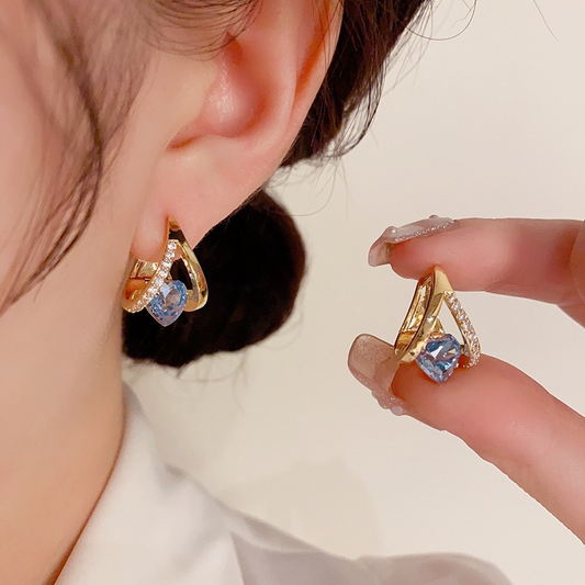 💍 50% RABATT! 💖 Eleganta V-formade Hjärtberlock-ringörhängen – Delikat Design, Hypoallergena & Perfekt För Romantiska Tillfällen Eller Vardagslyx ✨