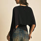 👚 50% RABATT NU! 🦋 Damernas Eleganta Chiffongtopp med Kapärmar – Asymmetrisk & Rynkad Midja ✨