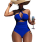 👙 50% RABATT! ☀️ Halterneck-baddräkt med korsade band och hög midja – magkontrollerande & figurflattering – Perfekt för strand, pool eller nästa semester 🌊