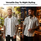 👕 50% RABATT! 🎨 Herr Kortärmad Retro Geometrisk Stickad Skjorta – Unikt Mönster, Mjuk Textur & Perfekt För En Personlig Sommarlook 🌞
