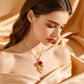 🌹 50% RABATT! 💎 Elegant Roshänge Halsband – Delikat Design, Hypoallergen Metall & Perfekt För En Romantisk Look Eller Som En Kärleksfull Present ✨
