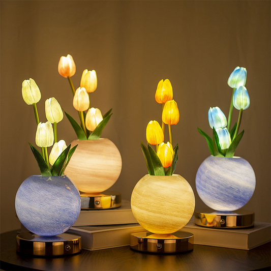 🔥🎁Nyhet 50 % RABATT🔥Elegant nattlampa i form av en tulpanbukett