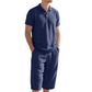👕 50% RABATT NU! 🌿 Herr linne skjorta & casual byxor set – Andningsbar & avslappnad passform – Mångsidig sommarbasvara – perfekt för heta dagar, semester eller en ledig helg ☀️✨