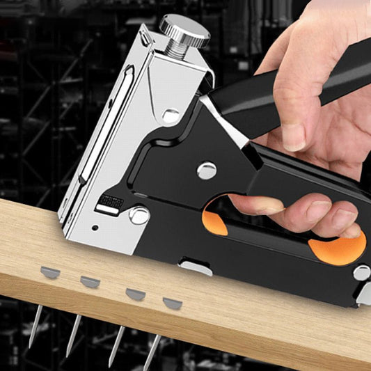 🛠️ 3-i-1-spikpistol ✅ Justerbar effekt och 600 spikar ingår | Snabba DIY-reparationer i trä 🔥 -50 % ENDAST I DAG