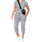 Bekvämt Tracksuit för Damer – Tvådelat Set med Fickor, Justerbar Dragsko & Andningsbart Tyg, 8 Färger ✨