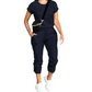 Bekvämt Tracksuit för Damer – Tvådelat Set med Fickor, Justerbar Dragsko & Andningsbart Tyg, 8 Färger ✨