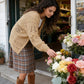 🧶 50% RABATT NU! 🍂 Damernas Öppen Stickad Kofta – Pointelle-textur & Fladdermusärmar – Enkel Bohemisk Elegans 🍁