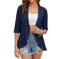 🧶 50% RABATT NU!☀️ Dam Sommar Öppen Stickad Kofta – Lätt & Andningsbar – Snygg Överdel 👗