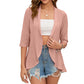 🧶 50% RABATT NU!☀️ Dam Sommar Öppen Stickad Kofta – Lätt & Andningsbar – Snygg Överdel 👗