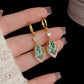 💎 50% RABATT NU!✨ Himmelsblå Droppande Dangle Hoop Örhängen – Elegant Art Deco & Vintage Charm 💙