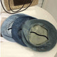 Vintage Denim Basker för Damer – Lätt & Andningsbar, Unik Fickdetalj, One Size 👖🎨