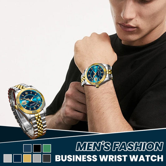 ⌚ BEGRÄNSAD TID 50% RABATT! ✨ Herr Affärsarmbandsur – Kvarts, Rostfritt Stål, 8 Färger 🤵