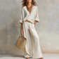 🍁2026 New Arrival👚👖 Chic Women’s V-Neck Top & Wide-Leg Pants Set – One Outfit, Zero Styling Stress