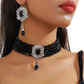 🌹 50% RABATT NU!! 🌹Lyxigt set med kristallhalsband och örhängen