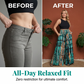 👖 50% RABATT NU! 🎨 Smockade Vida Ben-byxor med Abstrakt Mönster – Andningsbara & Högelastiska – Perfekt för Semester, Strand & Vardag – Flödande & Bekväm 🌸
