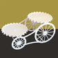 🍰 50% RABATT NU! ✨ Tvåvånings Serveringsställ med Vagnsdesign – Elegant För Bröllop, Födelsedagar & High Tea – Romantisk Vågkant + Hjärtutskärningar 💕