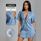 👚 50% RABATT! 🌸 Damskjorta i denim med lös passform, kavajkrage & kortärmad – Skön, ledig & perfekt för vardag eller semester – enkel att styla upp eller ner 👖