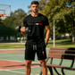 ✨Sommarerbjudande: 50 % RABATT!👕2-delat set med tryckt topp och shorts för herrar