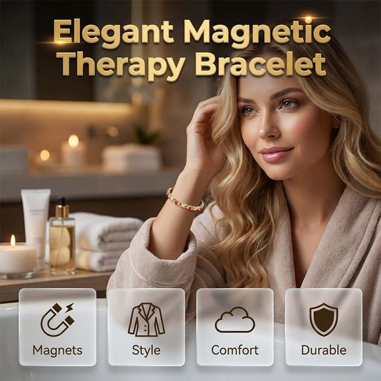 💎 50% RABATT! ✨ Modernt magnetarmband – Strass, guld/silver & välmående design – Justerbart & elegant – perfekt för dagligt bruk eller som en uppmärksam gåva 💫