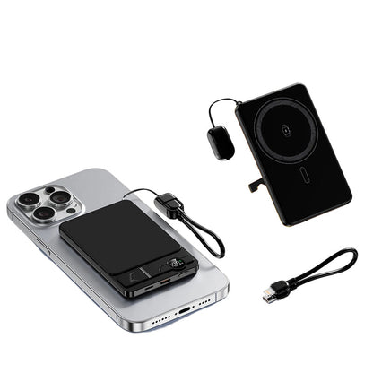 🔋 50% RABATT NU! ⚡ 3-i-1 Bärbar Magnetladdare – Trådlös & Inbyggt Stativ – Slim Design – Perfekt för Telefon, Klocka & Hörlurar 📱