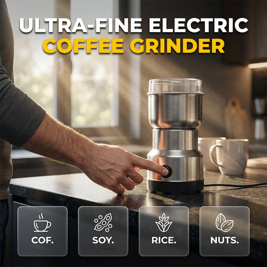 🌿 Mångsidig elektrisk hackare i rostfritt stål – 300 ml, 4-bladig & snabb malning för kaffe och kryddor ⚡