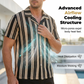 👕 50% RABATT NU! 🌊 Herrar Wavy Stripe Kubansk Krage-skjorta – Andningsbar Textur & Avslappnad Passform – Retro Sommarstil 🌴