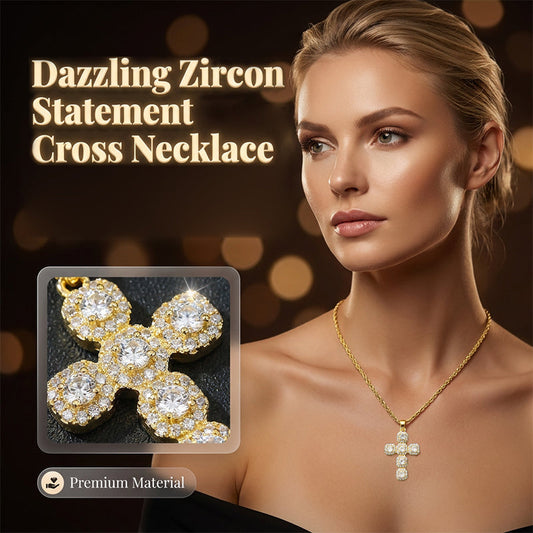 Koppar Inlagd Zirkon Kors Charm Berlock