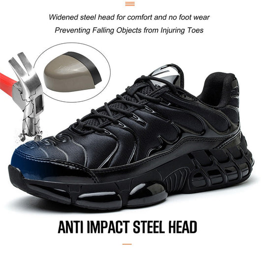 👟 50% RABATT! 🛡️ Lättviktiga, oförstörbara & halkfria stålskor – Komposit- & punkteringssäker – Perfekta för arbete, vandring eller säkerhet – bekväma och hållbara 🔧