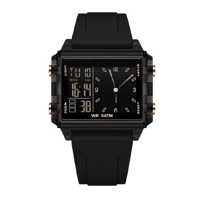 ⌚ 50% RABATT NU! 💦 Vattentät Sportklocka – Genomskinlig Design, Stoppur & Datum – Perfekt för Aktiv Livsstil 🏃