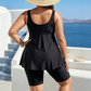 👙 BEGRÄNSAD TID 50% RABATT! 💥 Dam Luftig Tankini Topp och Shorts Baddräkt – Magkontroll, Boy Shorts, Stödjande ✨