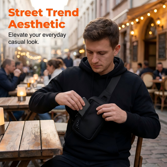 🎒 50% RABATT NU! 🏙️ Urban Sling Bag för Män – Lätt & Vattentät – Perfekt för Pendling 💼