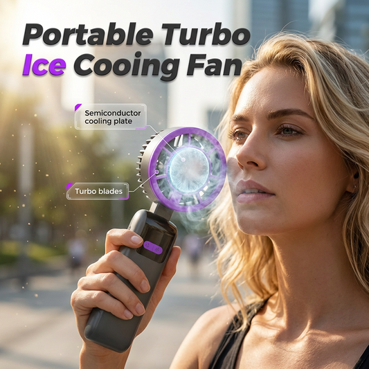 🌬️ 50% RABATT NU! ❄️ Bärbar Handhållen Kylningsfläkt – 3-i-1 (Hand/Underlägg/Halsband), 100 Hastigheter & upp till 12H Batteri – Perfekt För Camping & Resor ✨