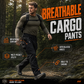 👖 50% RABATT NU! 🏔️ Herr Stretch-Cargobyxor – Andningsbara & Slitstarka – Perfekt för Jobb, Vandring & Vardag 💪