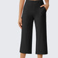 👖50% RABATT!✨ Dambyxor med vida ben och korta ben – sidfickor, andningsbart, mångsidigt 🌿