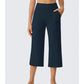 👖50% RABATT!✨ Dambyxor med vida ben och korta ben – sidfickor, andningsbart, mångsidigt 🌿