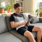 👕 50% RABATT! ⏰ Herr andningsbart färgblock-set – T-shirt & shorts, svalt & bekvämt – Perfekt för varma dagar & semester – ledig stil med hög komfort 🌊✨
